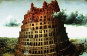 La pequeña torre de Babel, de Pieter Bruegel la anciano, C. 1563. Pintura al aceite y témpera.