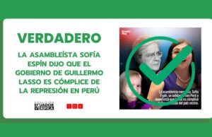 Sofía Espín dijo que el gobierno de Guillermo Lasso es cómplice de la represión en Perú